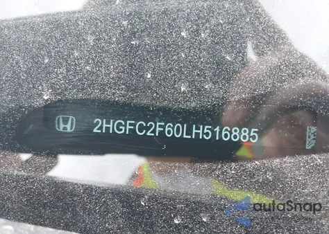 2020 Honda Civic Lx из США, поврежденный, VIN 2HGFC2F60LH516885